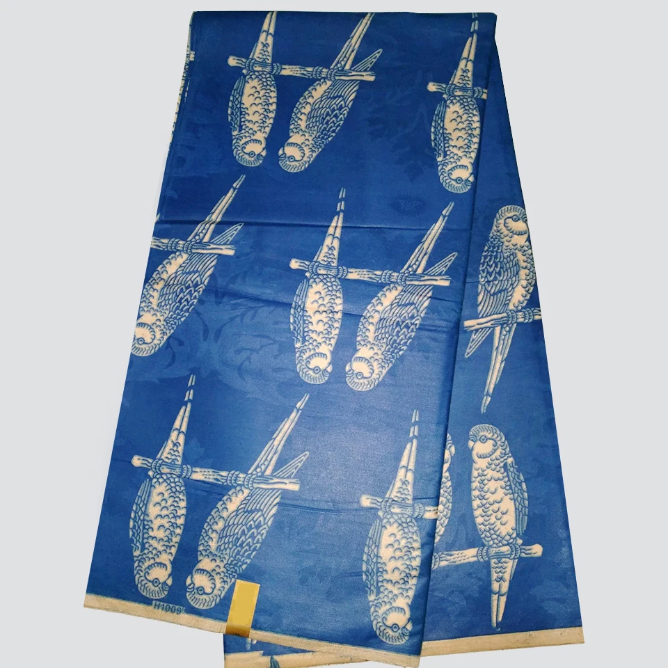 Темно-синего цвета с принтом в виде бабочек Африканское парчовое Гвинейская