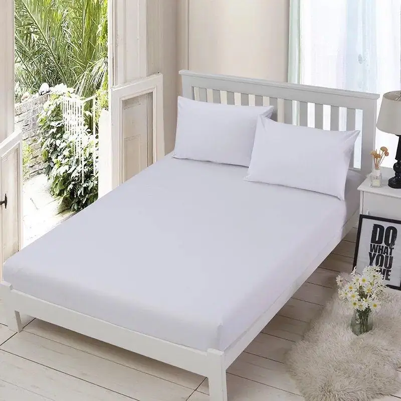 

58 Fitted Sheet with an elastic band solid colors Skin friendly cotton Bed Sheets Bedspreadcotton Mattress Cover Customizable