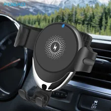 15W Qi Car Wireless Charger For iPhone 13 12 11 Pro XS XR X Samsung S21 S20 S10 Gravity Induction Fast Charging Car Phone Holder
