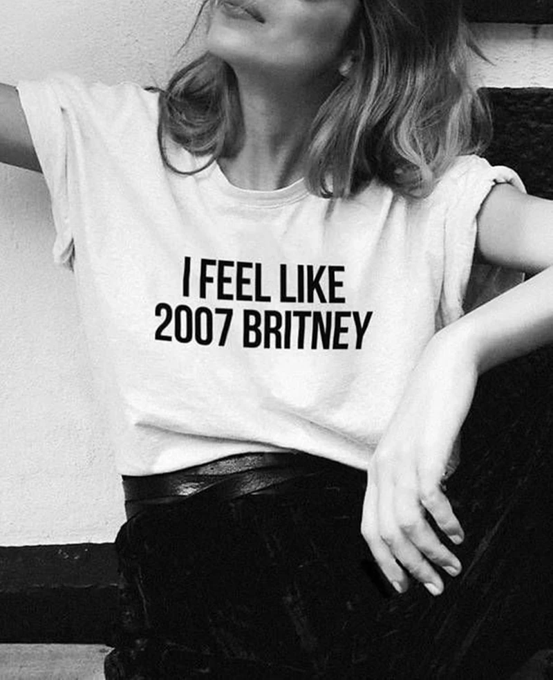 Женская футболка с принтом Porzingis модная уличная серая круглым вырезом и I Feel Like 2007