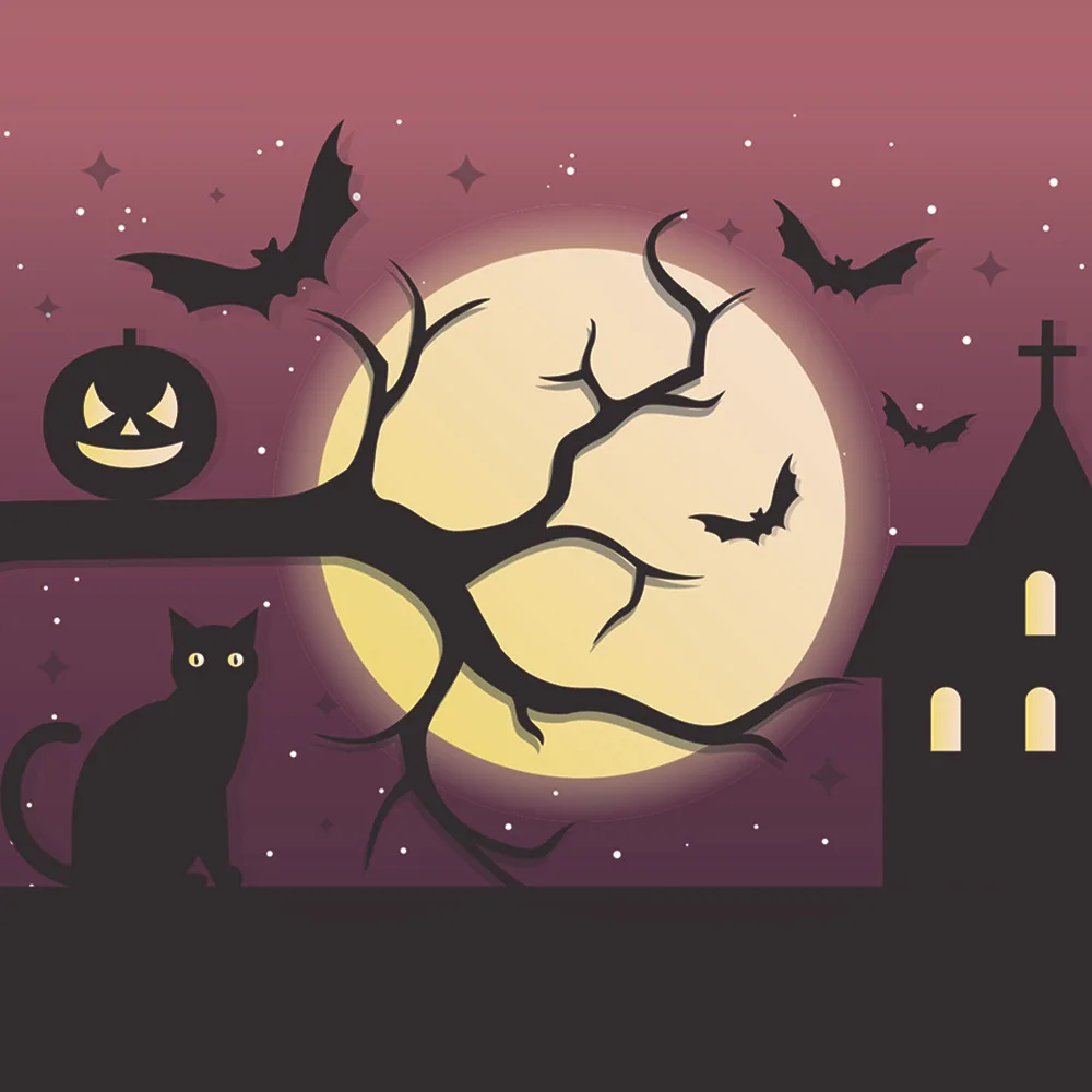 Хэллоуин ночь вырубки металла штампы ремесло трафареты сделай сам для