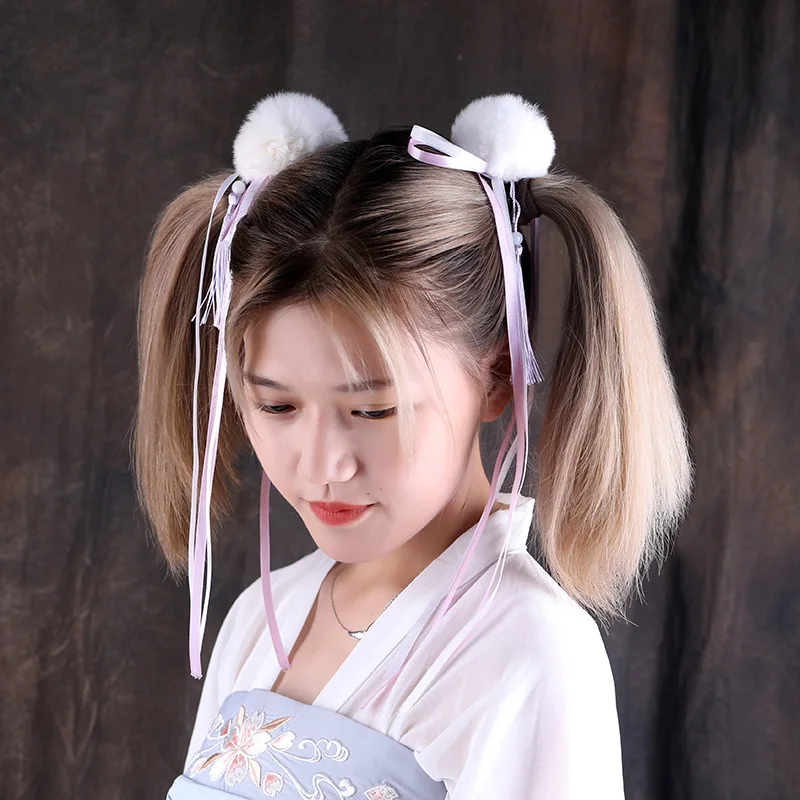 Женский Шелковый цветок в китайском стиле украшение для волос с кисточками