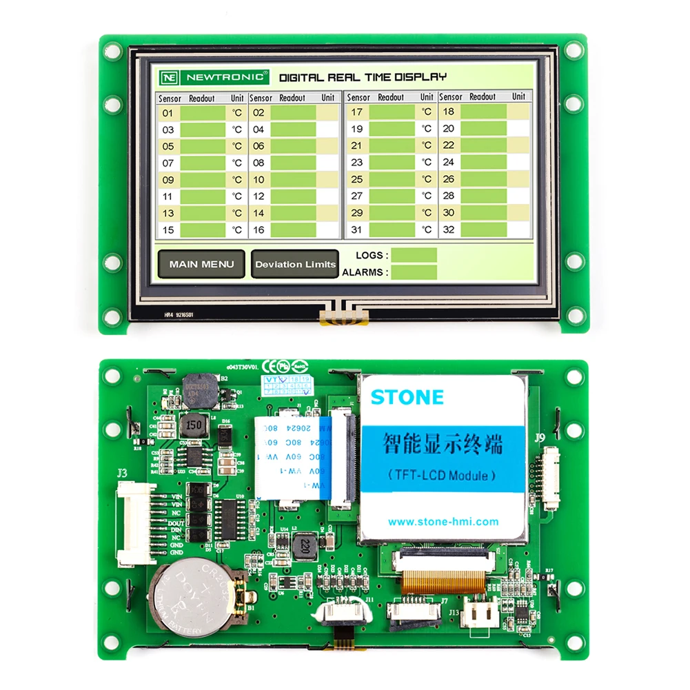 STONE 4.3 Inch HMI TFT LCD Touch Screen with Controller Board +CPU+Driver for Automatic Machine