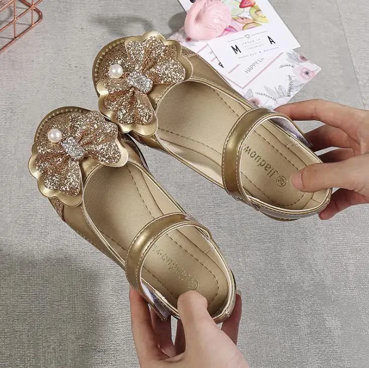 Детская одежда для девочек bling туфли-лодочки Танцы летние туфли на плоской подошве вечерние туфли принцессы для девочки; Цвет: розовый, золотистый, серебристый, красный цвета 25-36 619-6 GZX02