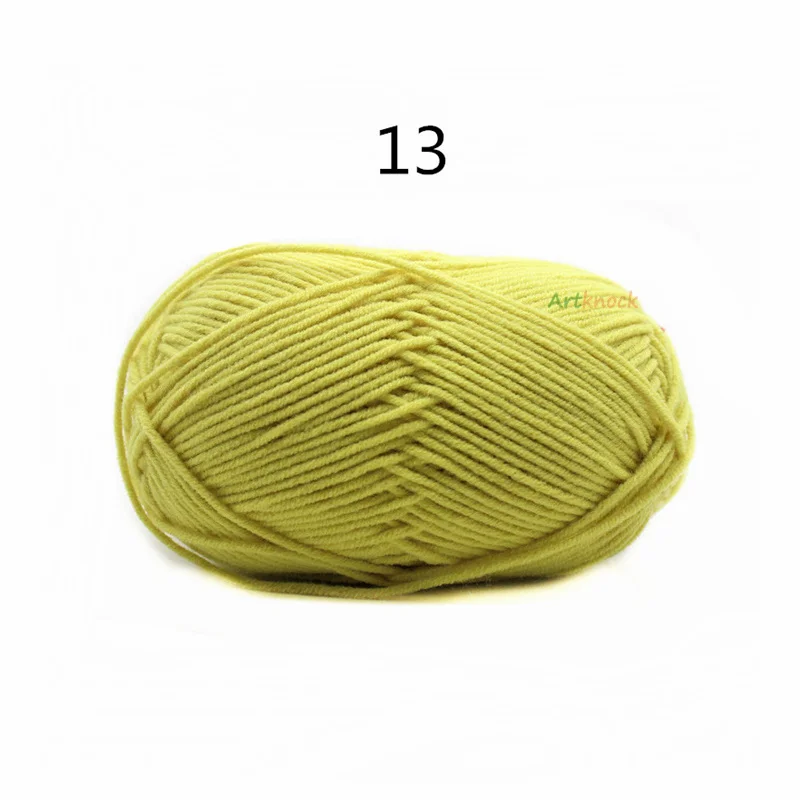 13 10pcs Хлопчатобумажная пряжа смешанные 10 шт х 50 грамм для вязания крючком, пряжа вязальная Вязание игла 3 мм ручной Вязание 4-слойная нить, Лидер продаж - Цвет: 13 10pcs