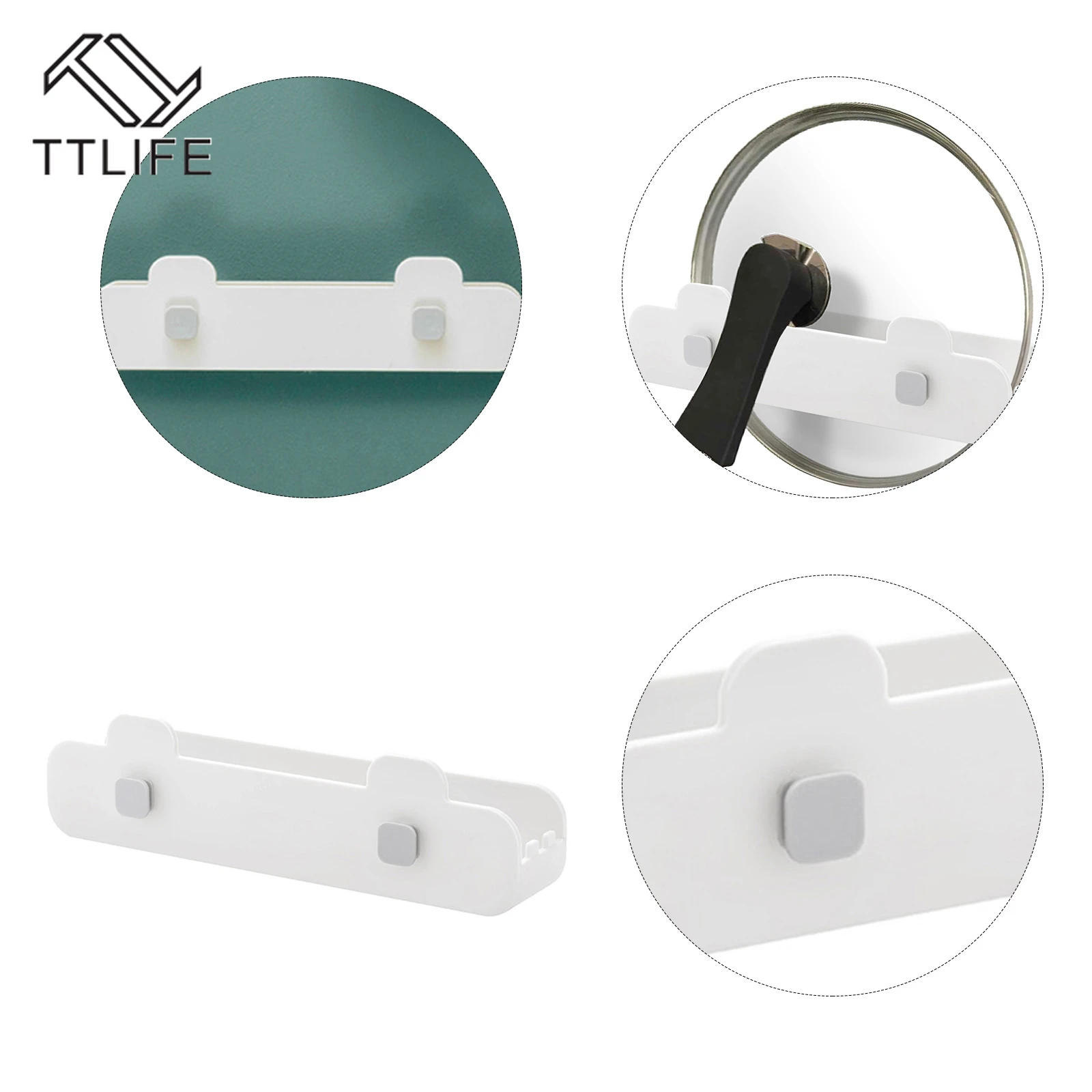 Полка для крышек кастрюль без отверстий подвесной стеллаж хранения держатель