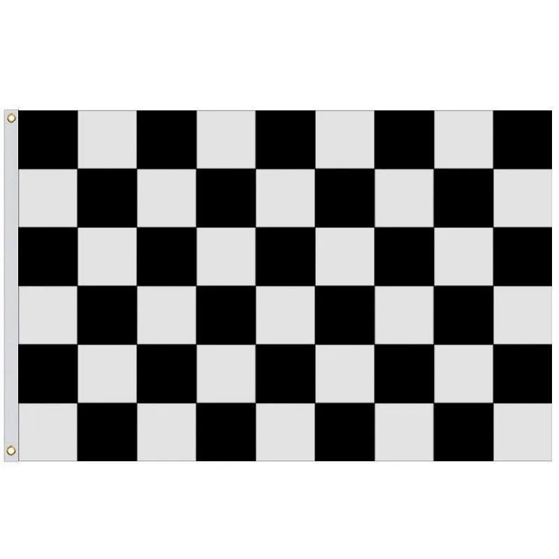 

Black and White Squares Flag 90x150cm Polyester Checkered Flag Motorcycle Car Racing Decoration Banner