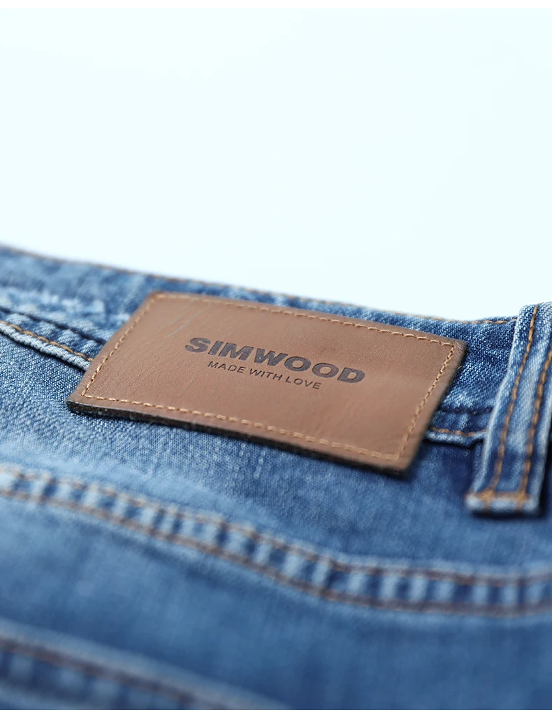 SIMWOOD, вареные, облегающие джинсы, мужские, классические, Ретро стиль, высокое качество,, осень, новые, повседневные, уличные, джинсовые брюки, 190026