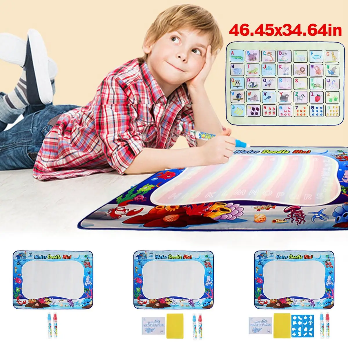 

Kids Magic Water Doodle Mat Drawing Mat Magic Water Painting Mat Educational Toys Coloring Books Magic Painting Board