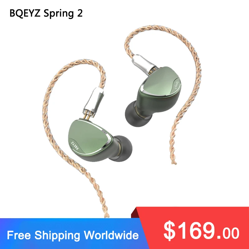 BQEYZ Весна 2 Hi Fi в наушники вкладыши Наушники тройной Гибридный BA Динамический