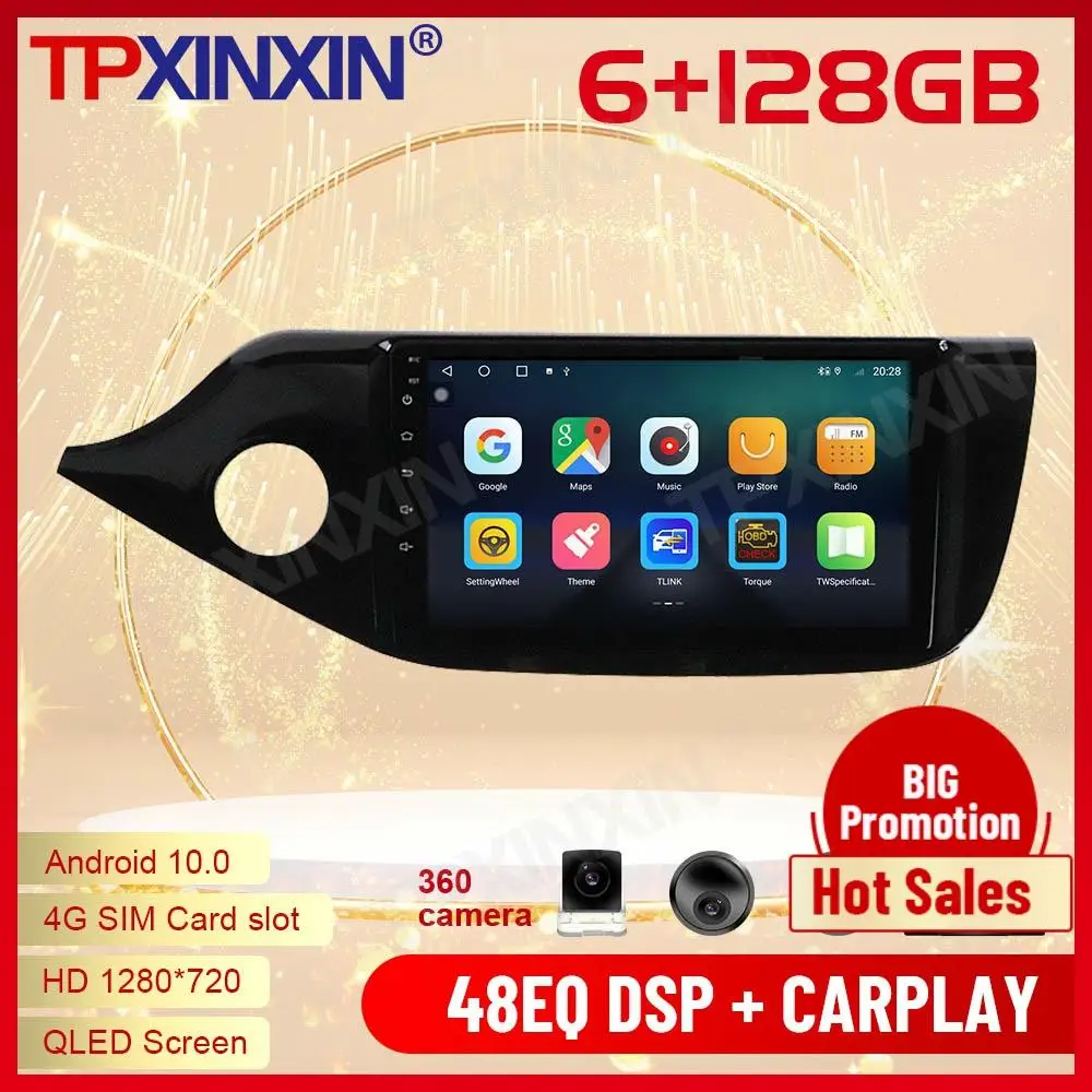 

2 Din Carplay Android Radio Receiver Multimedia Stereo For KIA CEED 2012 2013 2014 2015 2016 GPS Navigation Audio Auto Head Unit