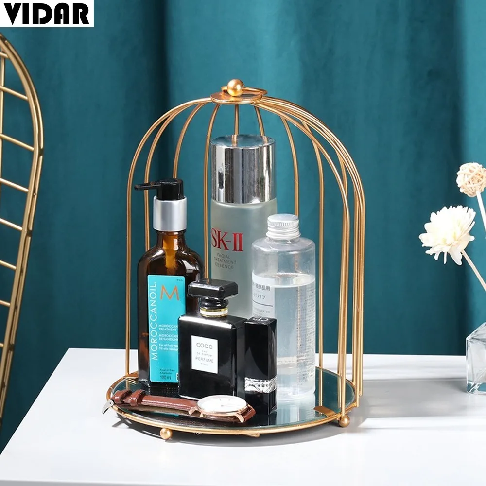 VIDAR нордическая Минималистичная кованая железная Золотая птичья клетка