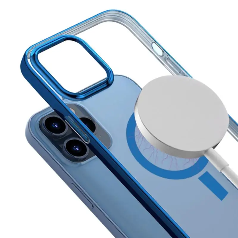 Прозрачный жесткий поликарбонатный Магнитный чехол для IPhone 12 Mini Pro Max