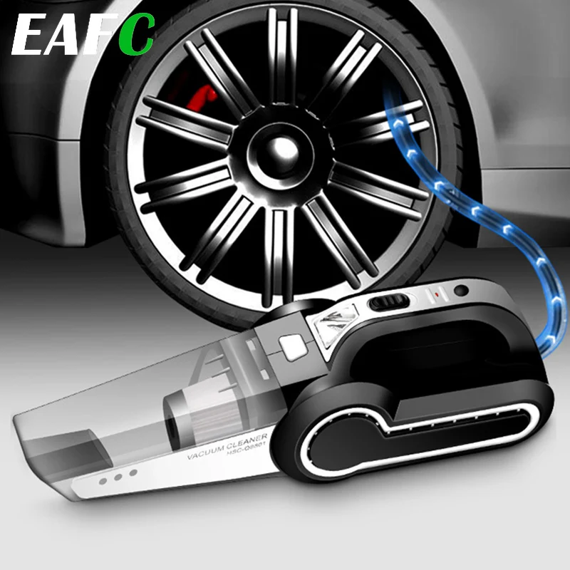 4 в 1 автомобильный пылесос ручной насос для накачивания шин с светодиодный