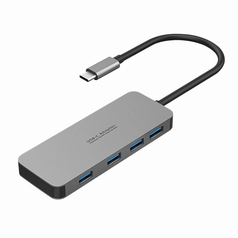 

Док-станция USB C, адаптер 5 в 1, 4 USB-порта, зарядка PD, подходит для всех устройств USB C, ПК/планшета