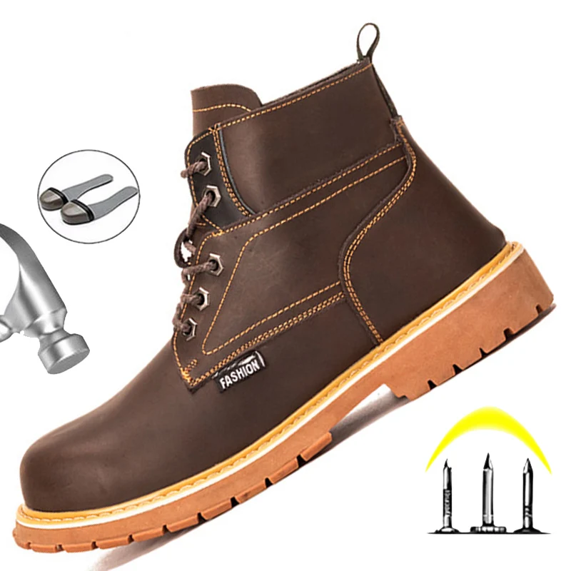 Мужские защитные ботинки со стальным носком и защитой от искр Рабочая обувь