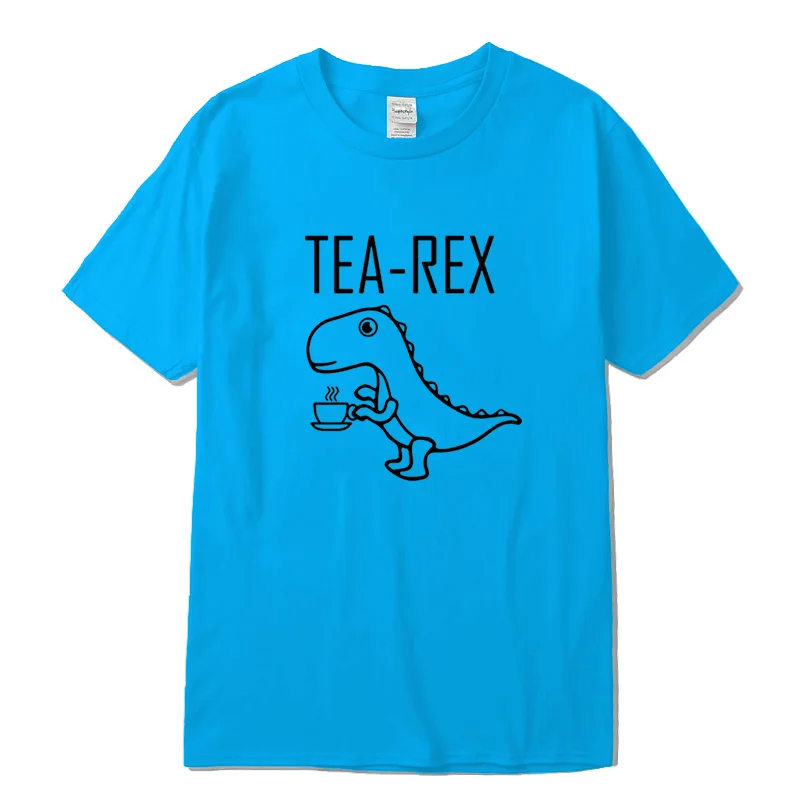 

2021 Men's t-shirt High quality100% cotton short slleve Funny dinosaur print casual loose men tshirt o-neck male t-shirt tee