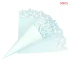 50 шт. Лазерная вырезка бабочки кружева лепестков конфет Свадебные подарки для вечеринки