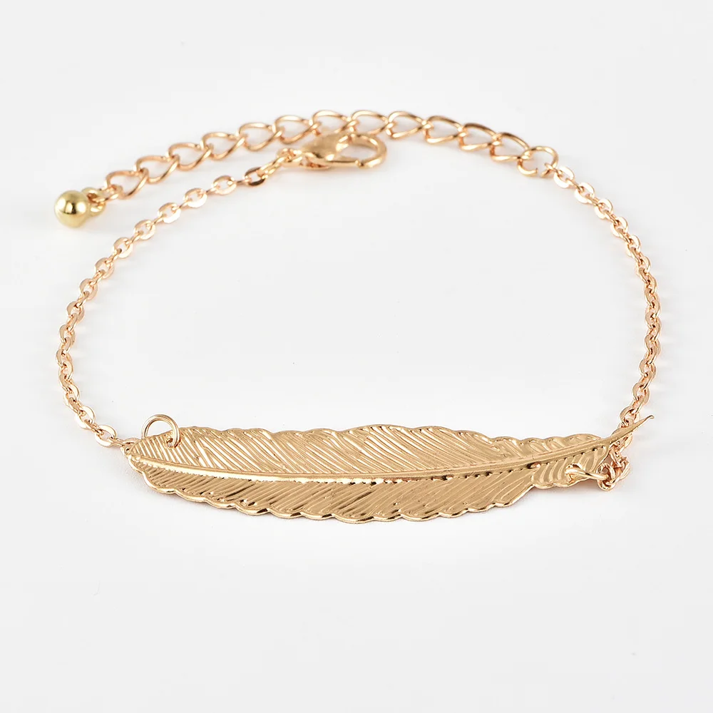 4 шт./компл. в этническом стиле для женщин браслеты листьев виде ракушки Луна