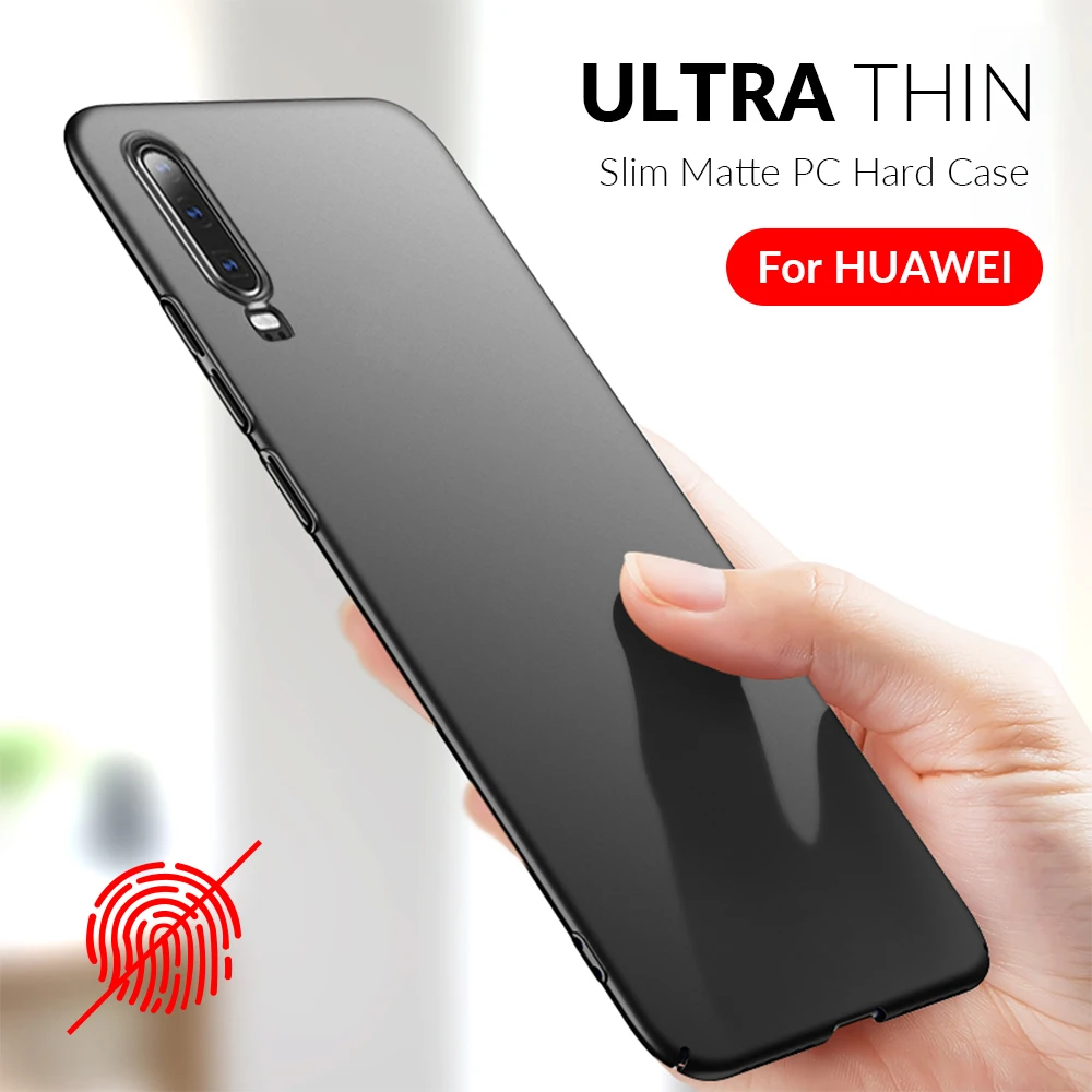 Тонкий чехол для телефона Huawei P20 Lite P30 Pro P40 Y9 Y7 Y6 Prime 2018 P Smart 2019 Mate 20 10 жесткий из