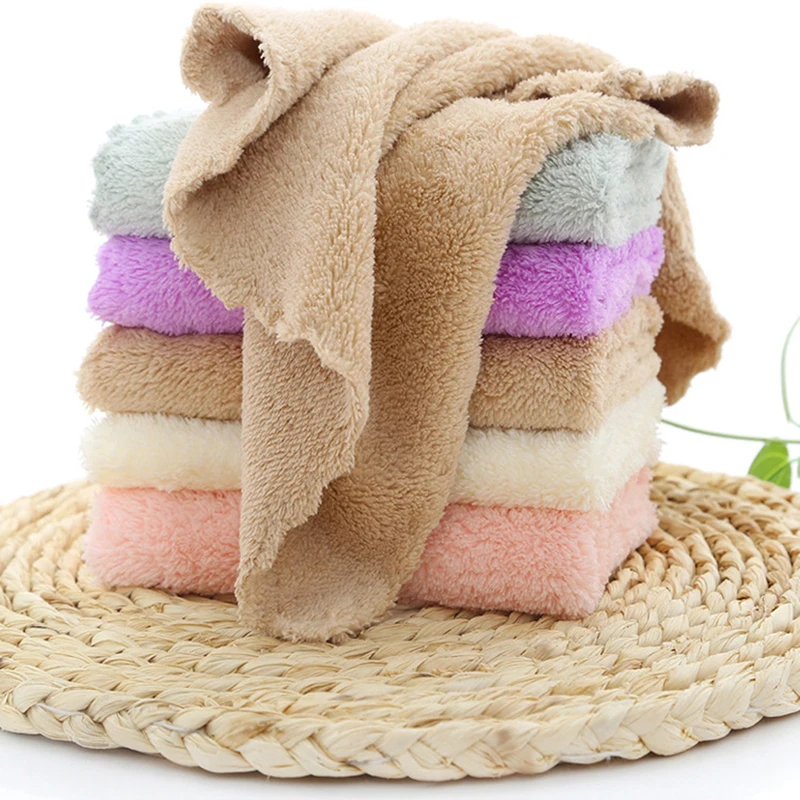 Однотонное мягкое впитывающее полотенце из микрофибры для младенцев и