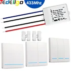 Беспроводной Выключатель, с 123 кнопками, 433 МГц, 110 В, 220 В переменного тока, 7 А, 1-канальный приемник-прерыватель для умного дома