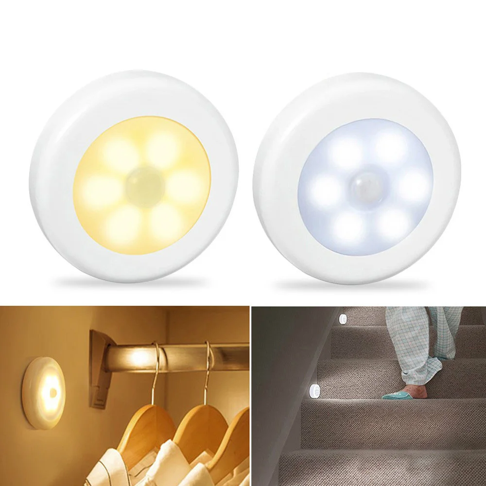 

Creative LED Night Light Wireless Motion Sensor LED Wireless Sensor Induction Small Night Wall Lamp For Bedroom Bedside 2021 NEW