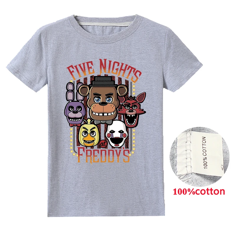 Детская одежда футболки для мальчиков толстовка с капюшоном рисунком пять ночей