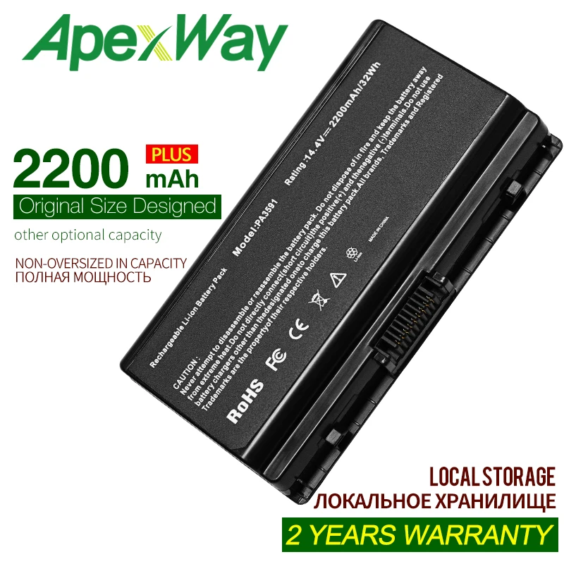 Аккумулятор ApexWay для ноутбука 4400 мА/ч 14 8 в TOSHIBA Satellite L401 L402 L40 L45 | Компьютеры и офис