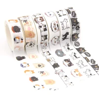 1pc 15mm5m cute kawaii adorable cat adhesive paper washi tape masking tape diy scrapbooking stick label