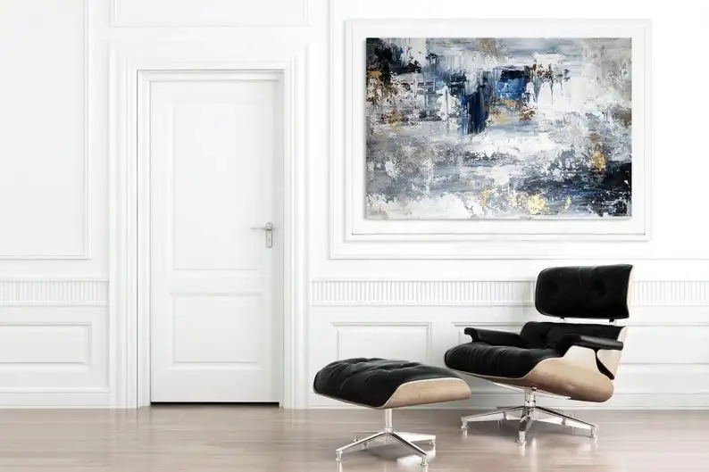 Большая абстрактная живопись Современная Абстрактная масляная ручная роспись