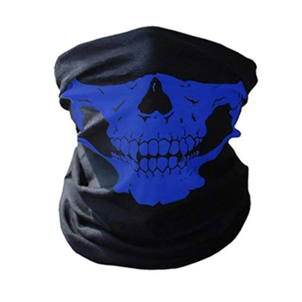 Бесшовная 3d-маска на лицо с черепом Ветрозащитная маска мотоцикла для Хэллоуина