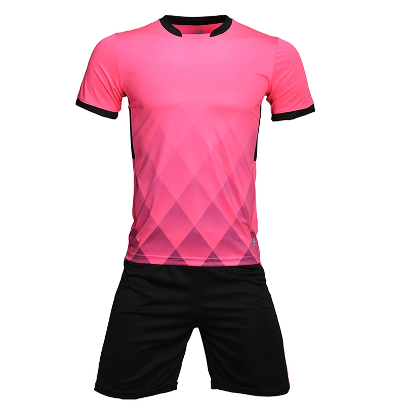Мужская футболка с коротким рукавом розовая белая Футбольная форма серая для