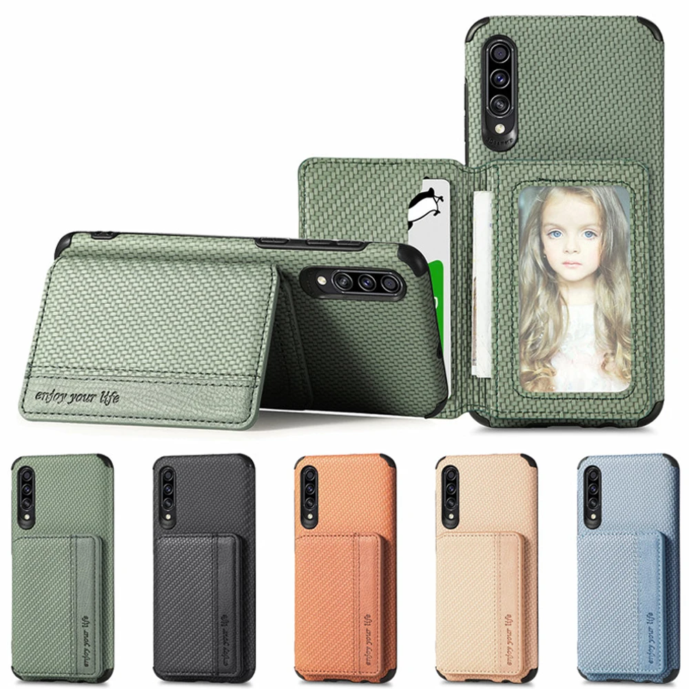 

2021 RFID Blocking Leather Case for Samsung Galaxy A50 Magnetic Card Holder Back Cover for Galaxy A70 Shell A 70 50 30 20 10 S C