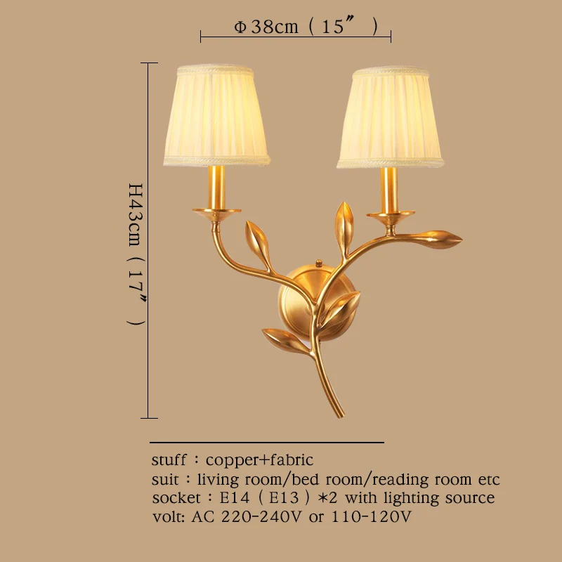 Комнатные Настенные светильники OUFULA медные современные светодиодсветодиодный