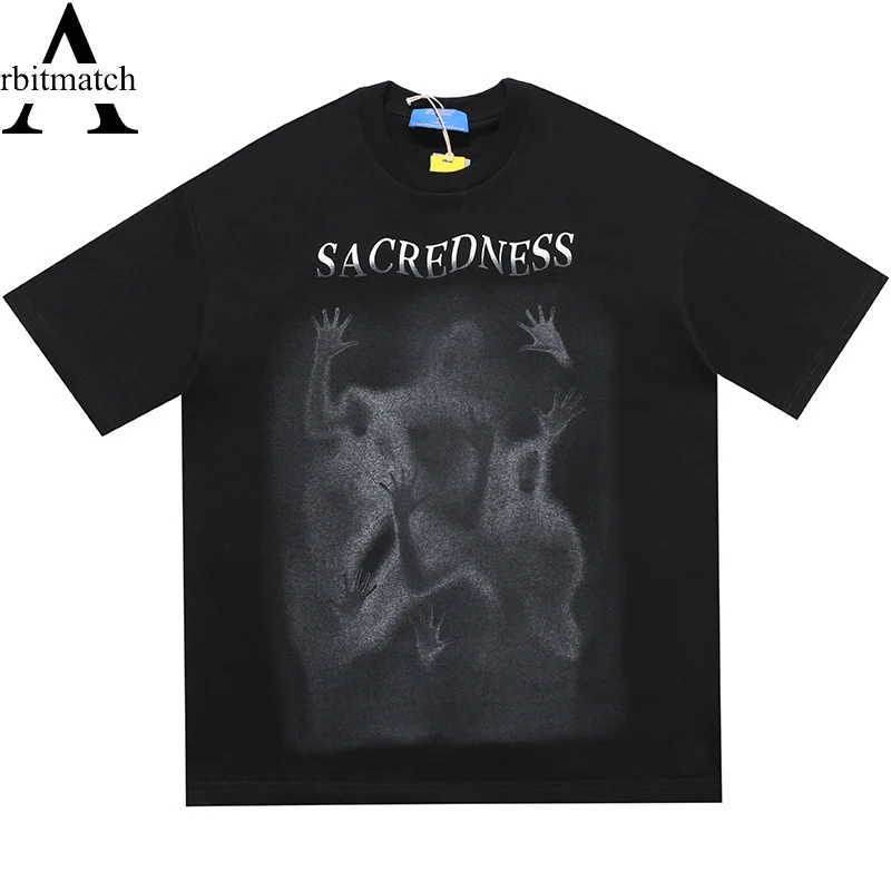 

2021 T Shirt Streetwear Men Oversize Hip Hop T-Shirt Devil Flurry Harajuku Tshirt Summer Short Sleeve Cotton Loose Tops Tees