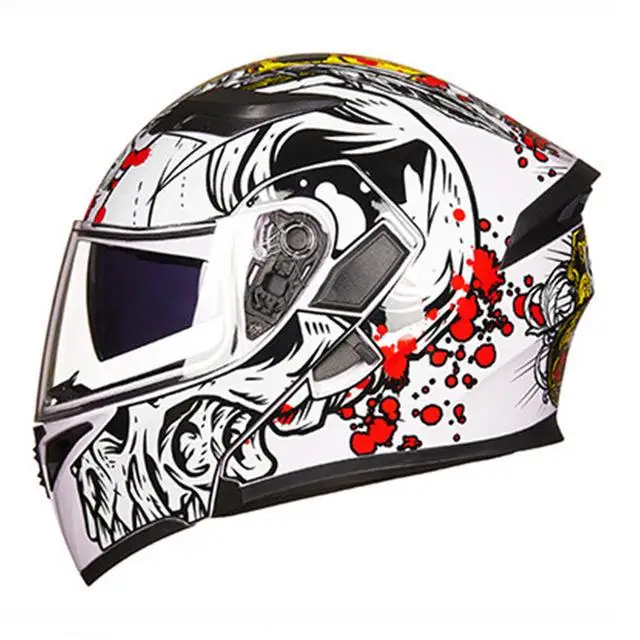 HiMISS двойные линзы мотоциклетные шлемы полулицевые ABS мотоциклетный шлем |