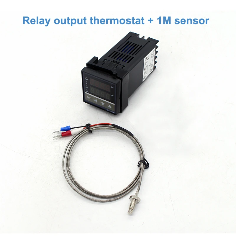 C Цифровой PID контроллер температуры ManHua MEX-C100 REX C100 термостат+ 40DA SSR реле+ K термопара 1 м Зонд RKC - Цвет: C