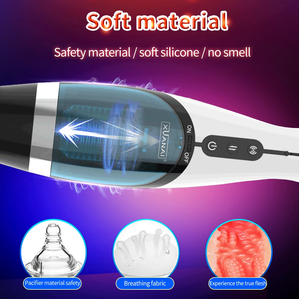 Automatic Telescopic Rotation Male Masturbator Cup Blowjob Heating Dildo Massager Realistic Vagina Sex Machine Toys for Man | Красота и