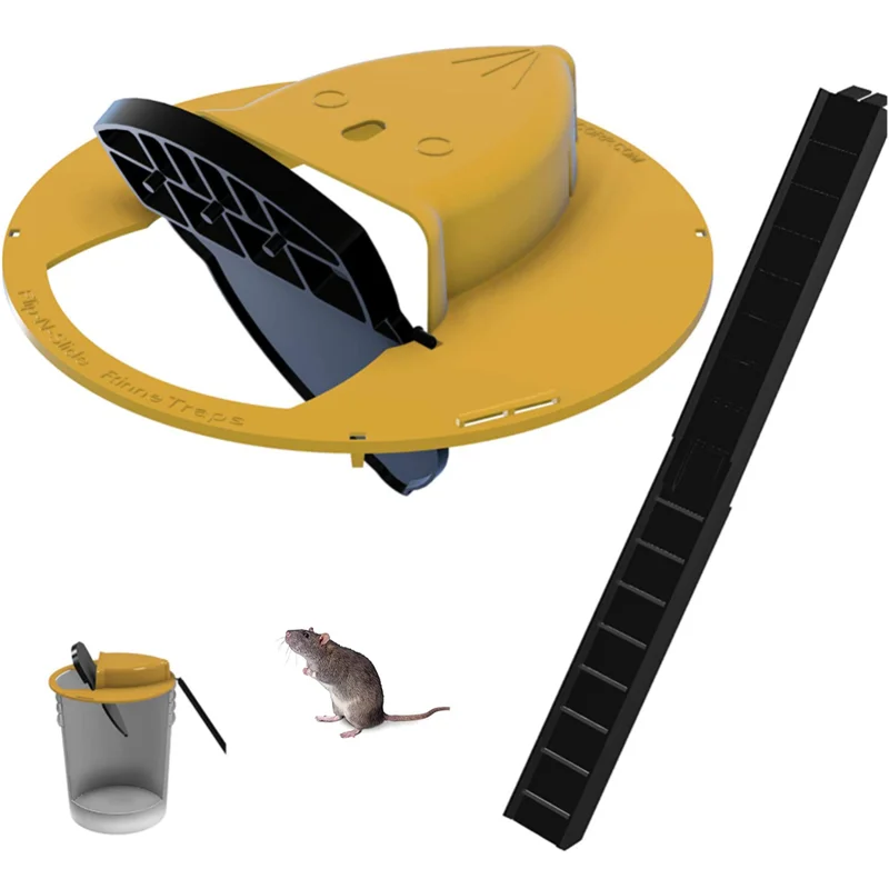 

*NEW Reusable Plastic Smart Mouse Trap Bucket Lid Mousetrap Household Rat Catcher Humane Outdoor Indoor Rat Trap