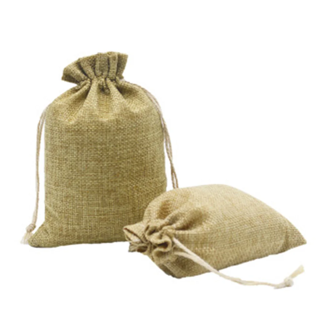 

20pcs Small Burlap Jute Hessian Bag Wedding Favour Jewellery Drawstring Pouch 7*9 9*12 10*14 13*18 15*20 17*23