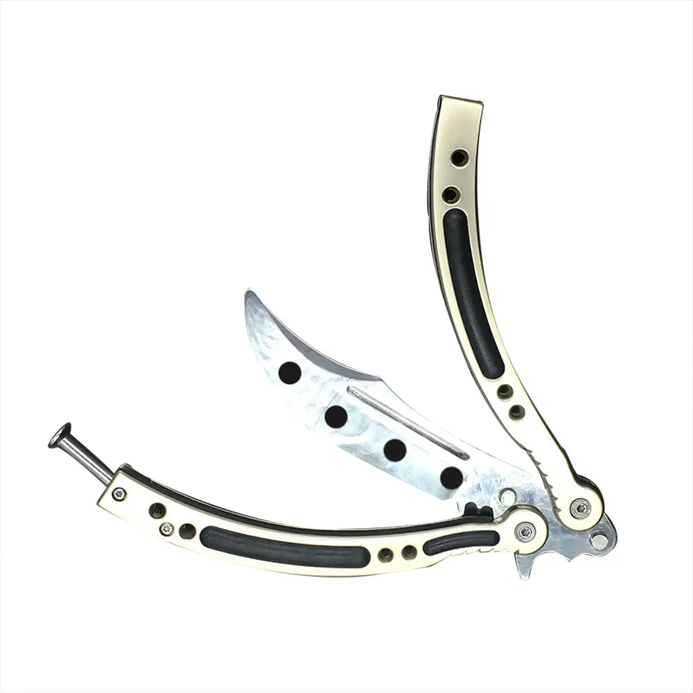 Нож-бабочка, karambit, складной нож, тренировочный нож, лезвие, подарок, balisong, Counter Strike, игровой нож, не заточенный, металлический