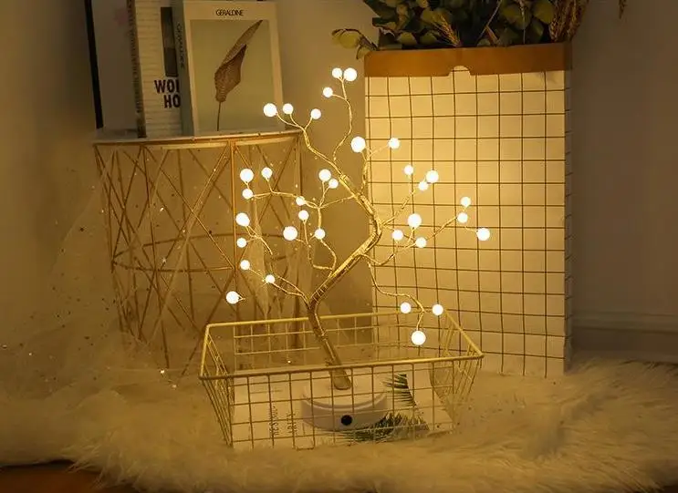 Новый стиль жемчуг звезда светодиодный светильник сенсорный выключатель Медный