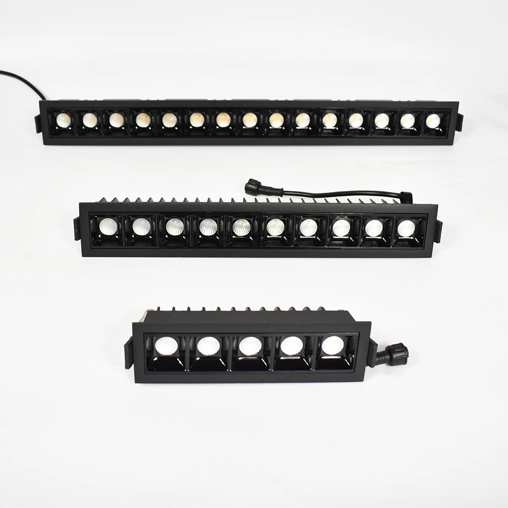 

Fins Heatsink 2W-30W Line Spots LED Recessed Ceiling Lamp High Contrast Light for Jewelry Shop Office Home Fashion Lighting