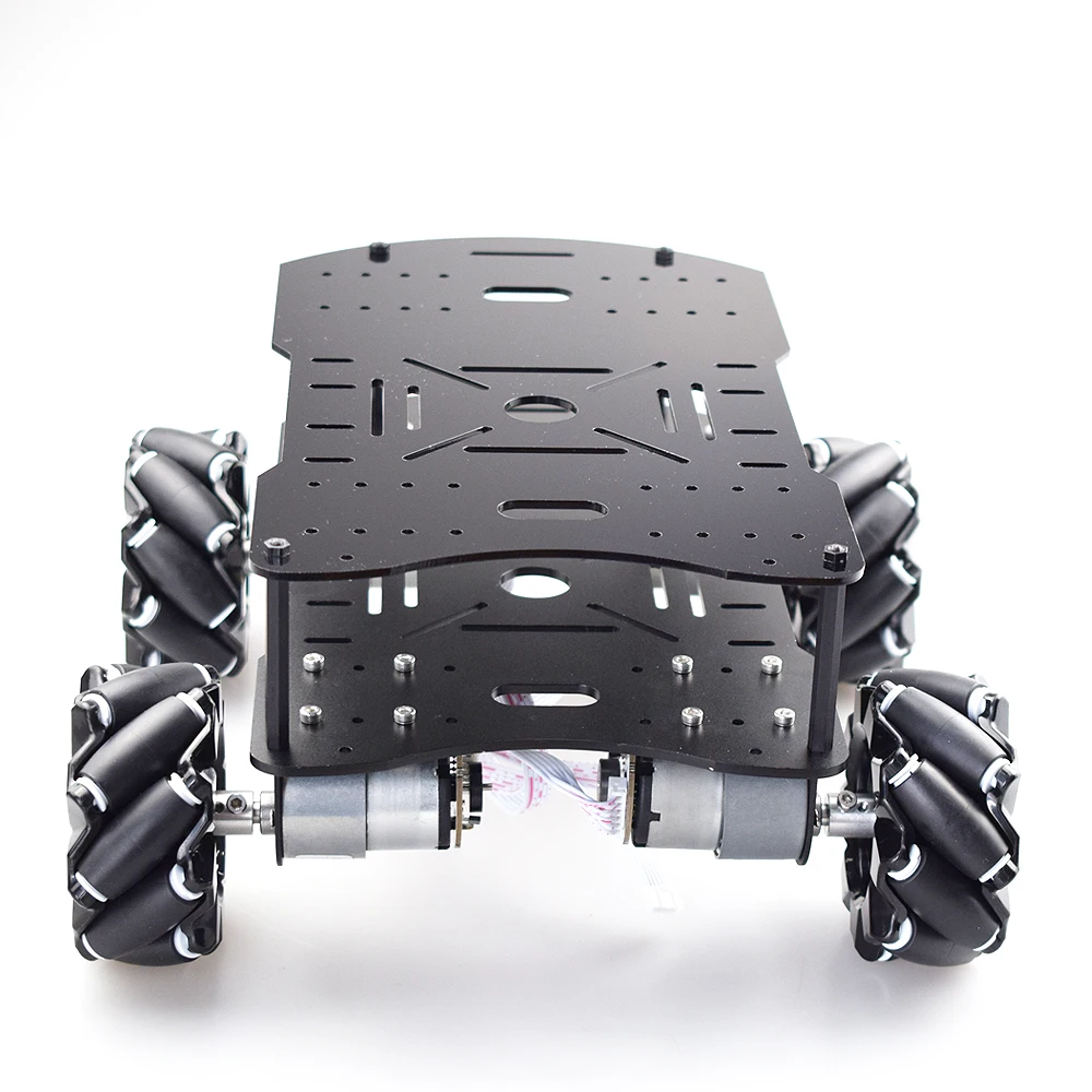 Двойной слой 4WD 80 мм Mecanum колеса RC робот шасси автомобиля с блоком питания