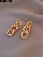 kshmir long chain tassel earrings female fashion style stud earrings three link chain ring earrings 2020