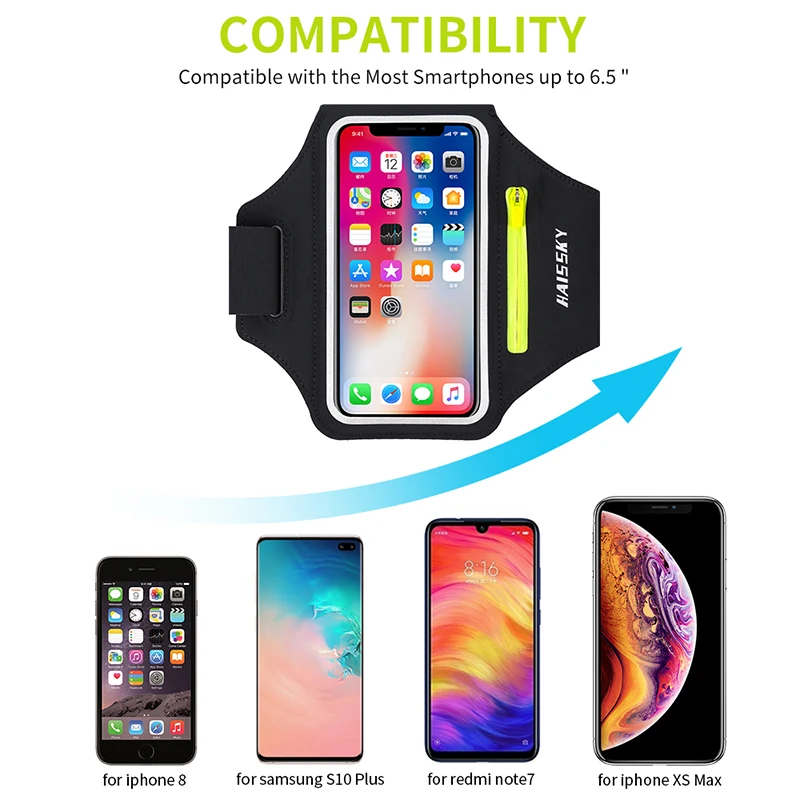 6.9 inch Sport Armbands Case For iPhone 13 12 11 Pro Max XR XS Max Gym Running Phone Bag For Samsung S22 S21 Note20 Ultra Xiaomi