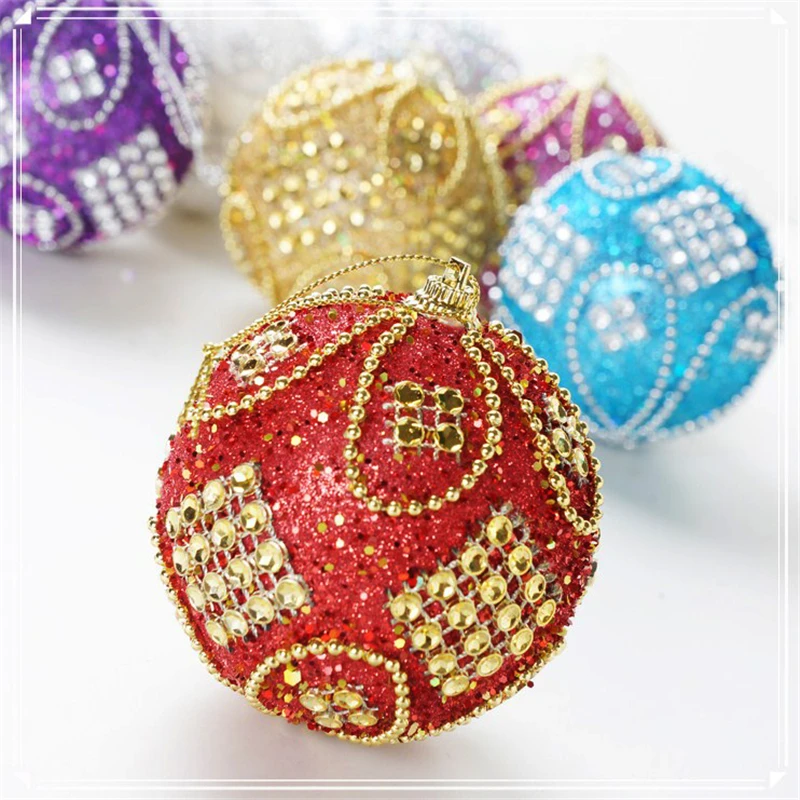 5 шт. Красочные Блестки из горного хрусталя Роскошные рождественские шары