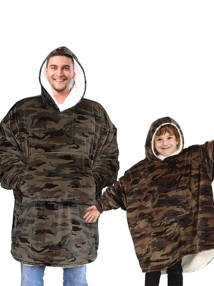 Одеяло для телевизора теплый плотный свитер с капюшоном одеяло взрослых и детей