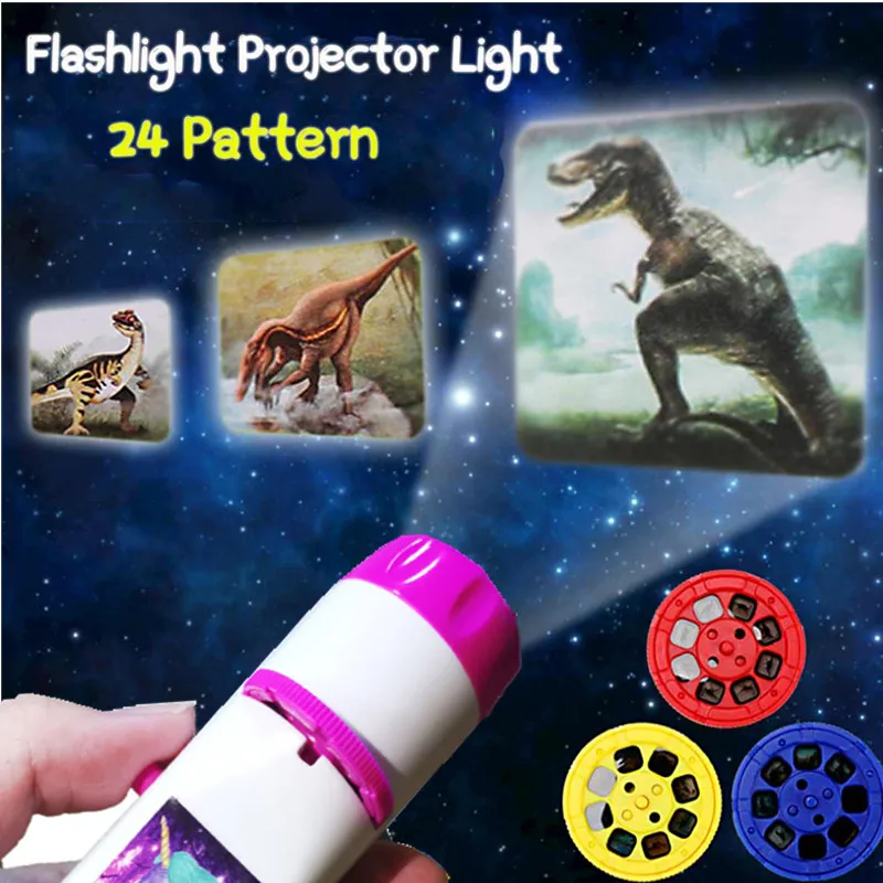 Proyector de dinosaurio de sirena para niños, juguete de bebé, linterna de historia para dormir, lámpara de estrella, juguete de iluminación, proyector de historia para dormir